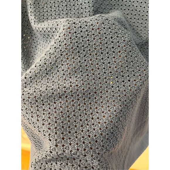 Peruvian Connection Blue Loose Knit Batwing Short Sleeve Sweater SZ M/L NWOT - Picture 6 of 6